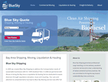 Tablet Screenshot of blueskyshipping.com